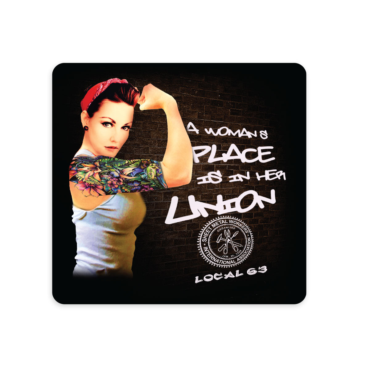 Sheet Metal Workers Modern Rosie Decal