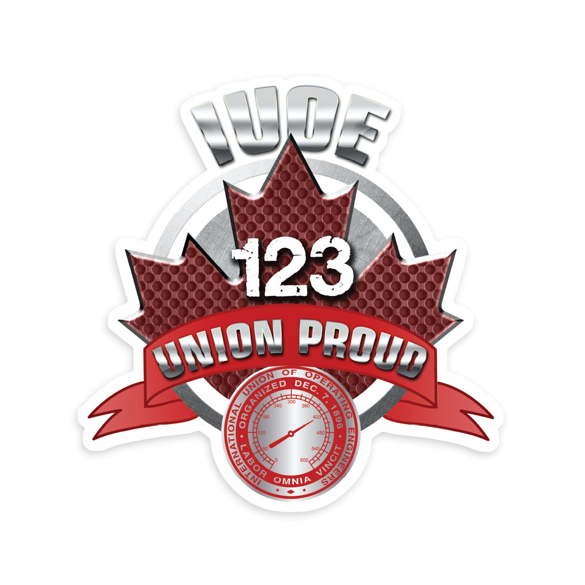 IUOE Round Canada Decal