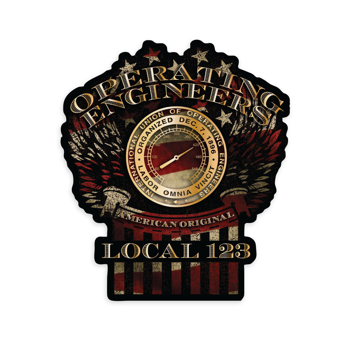 Operating Engineers Winged Decal