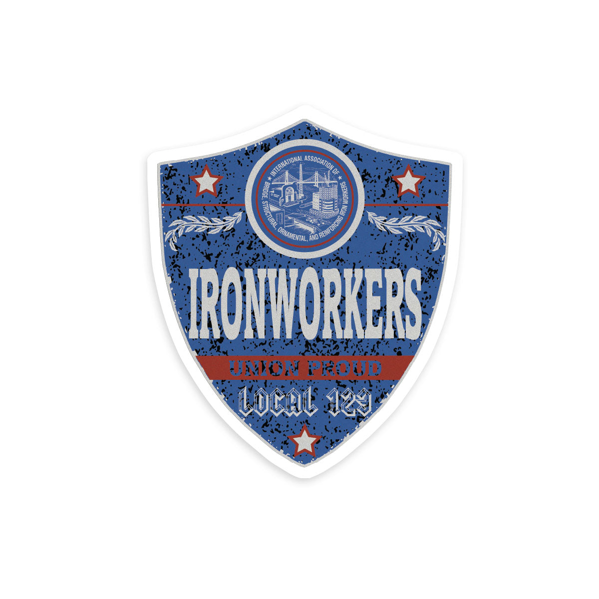Ironworkers Blue Badge Decal