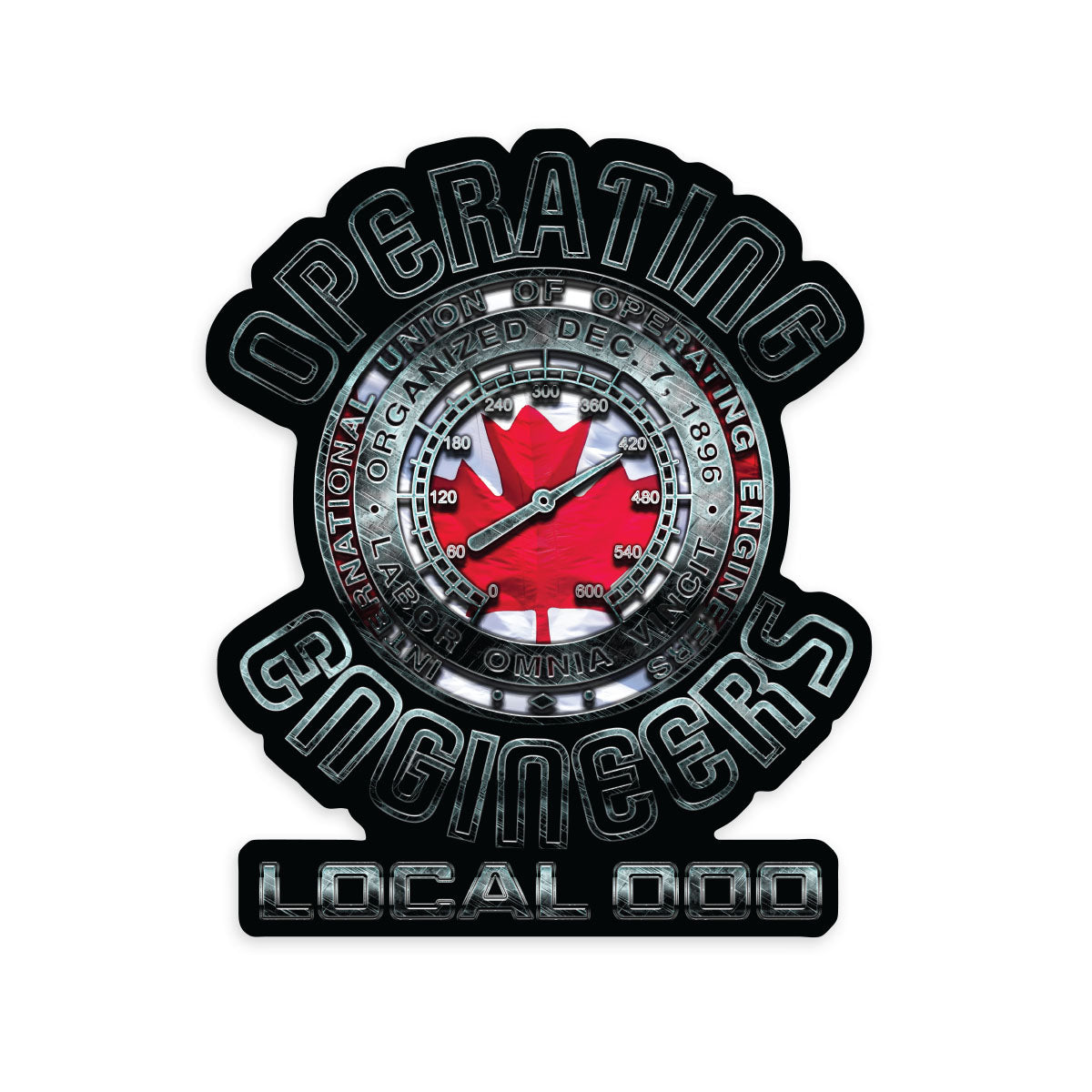 IUOE Canada Scraped Metal Decal
