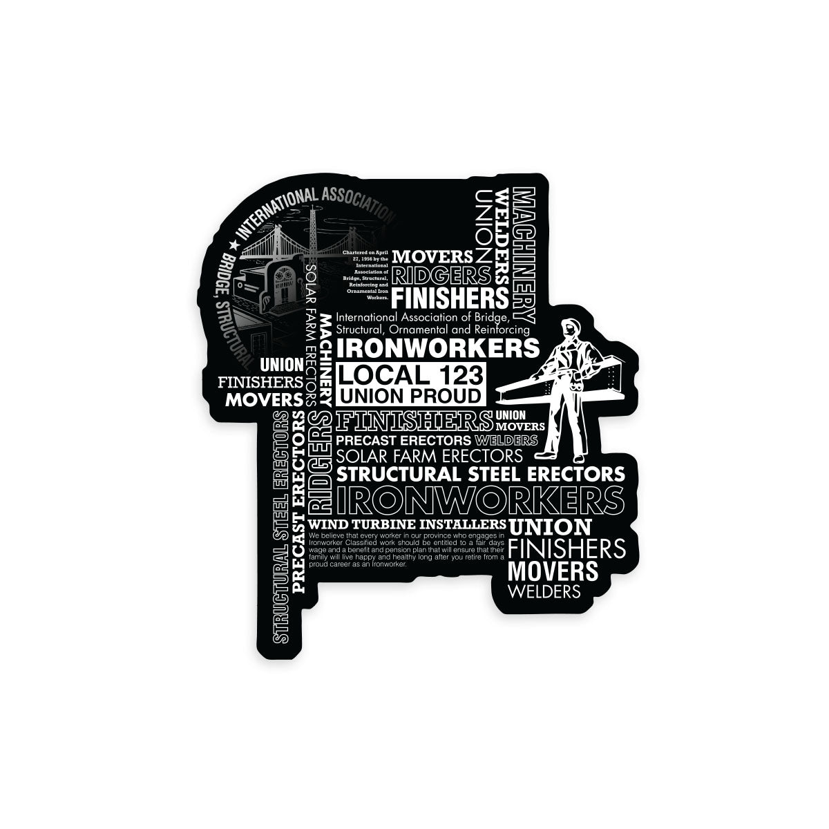 Ironworkers Typographic Union Decal