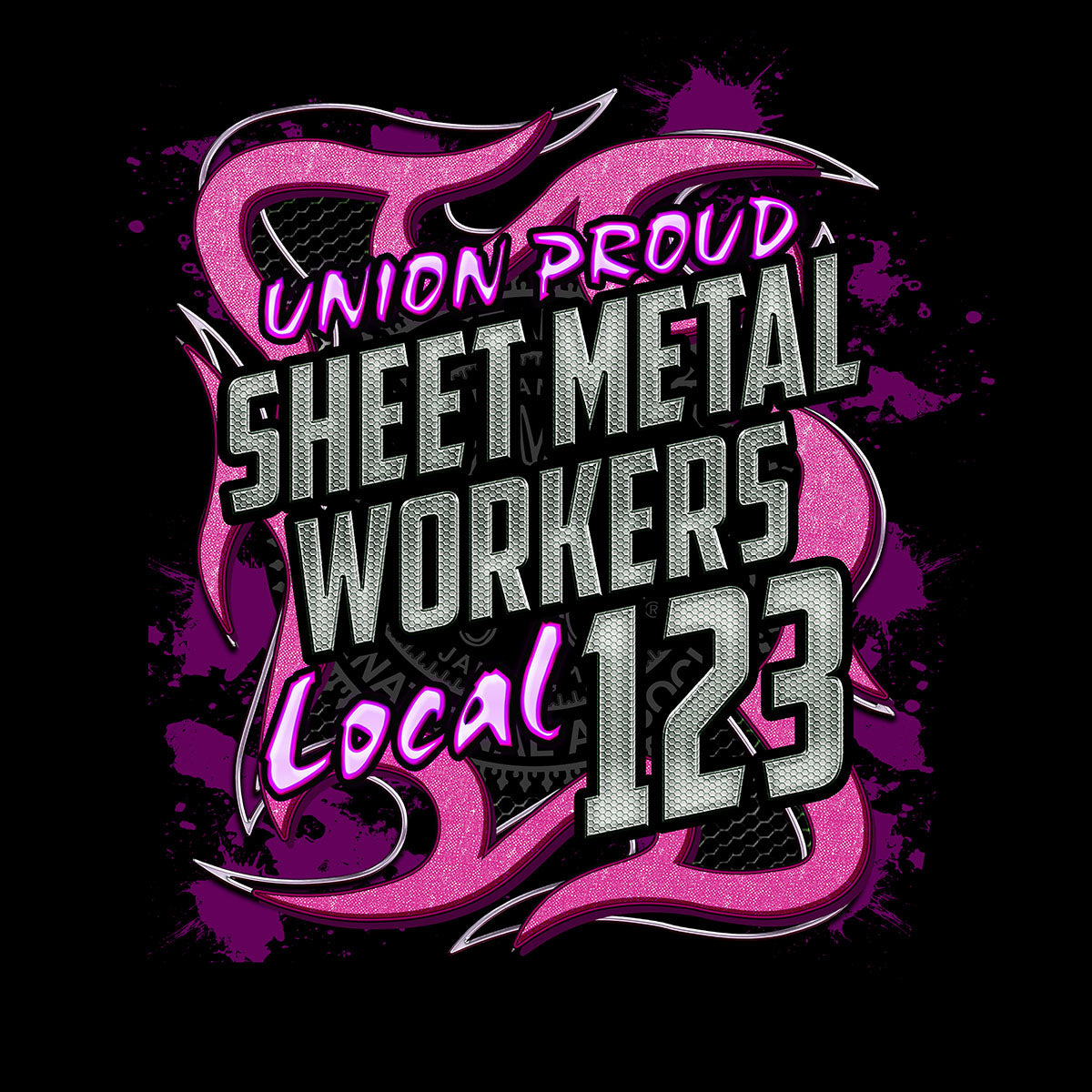 SMWIA - Sheet Metal Workers Pink Metal
