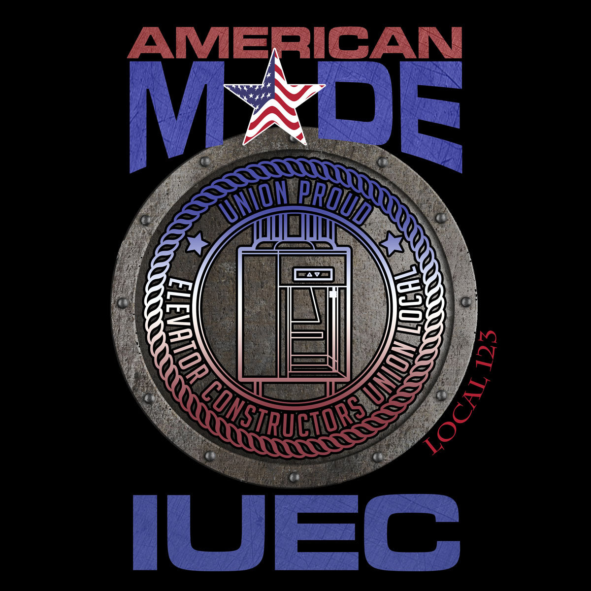 Elevator Constructors Union - Round America Initials