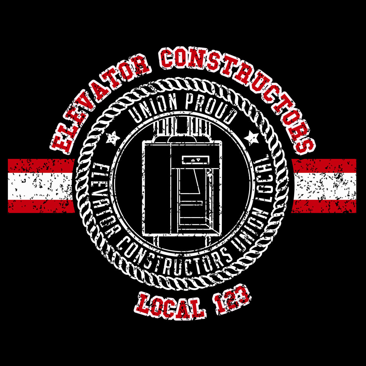 Elevator Constructors Union - Red and White