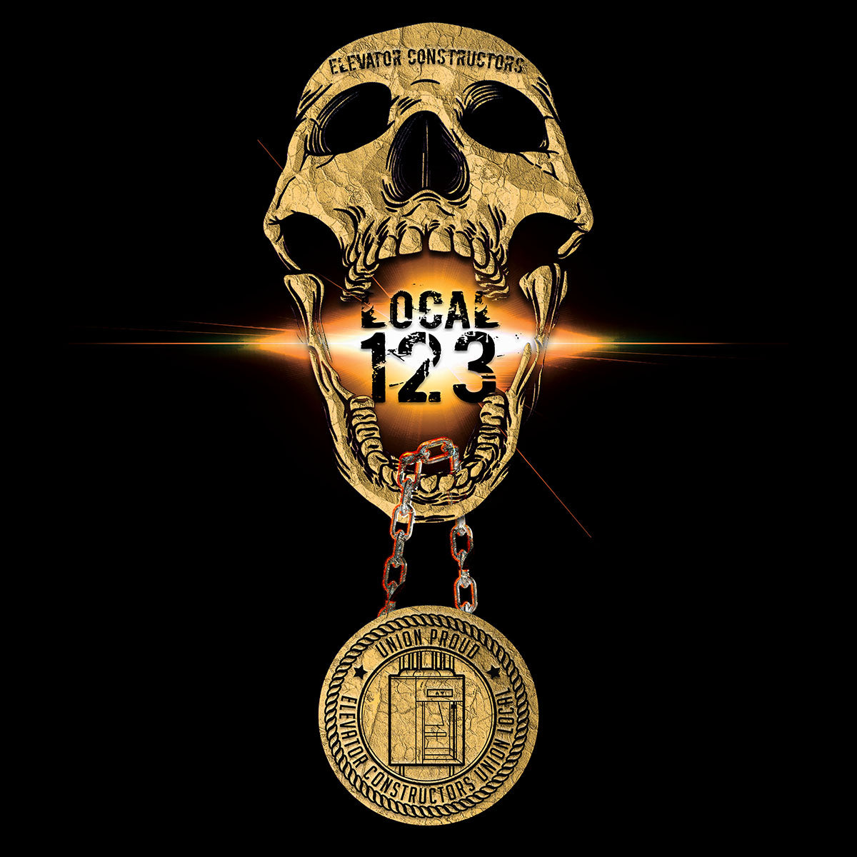 Elevator Constructors Union - Skull Medallion