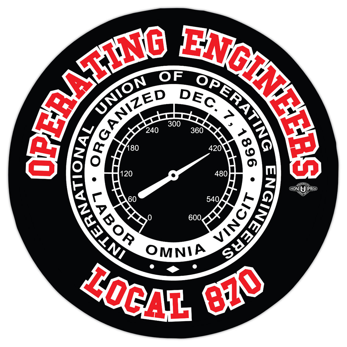 IUOE 870 - Red and White Decal