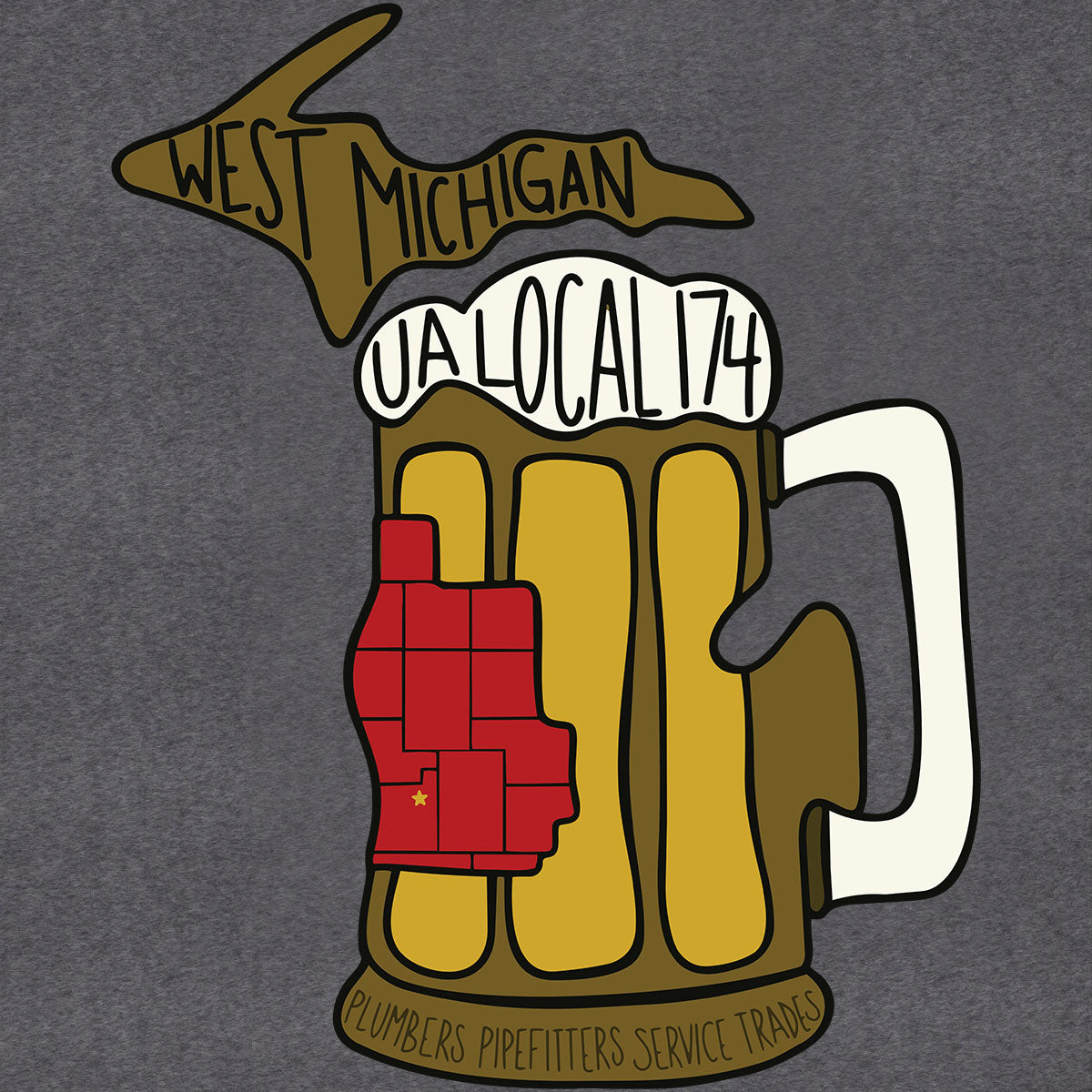 UA Local 174 Beer Mug Apparel
