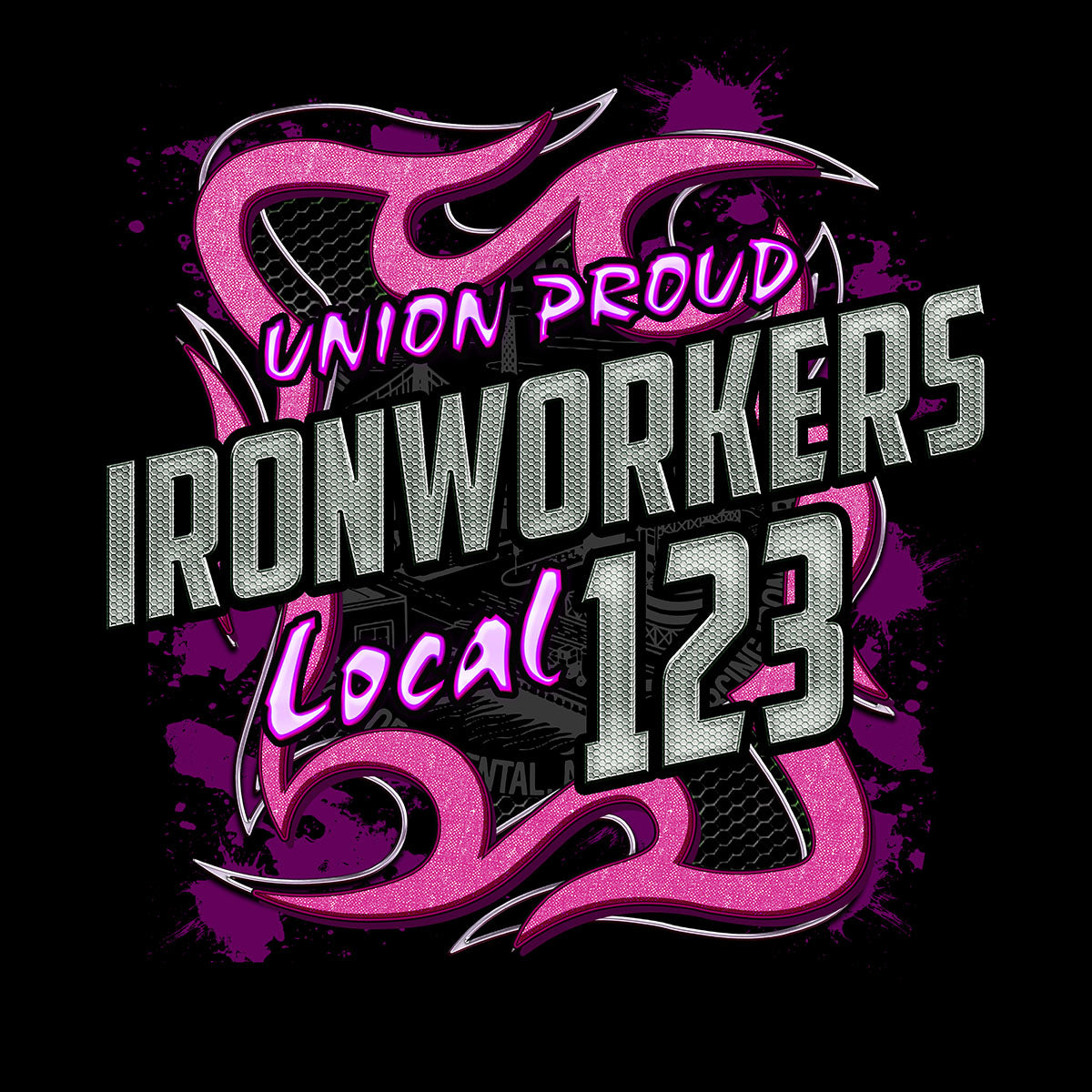 IW - Ironworkers Pink Metal