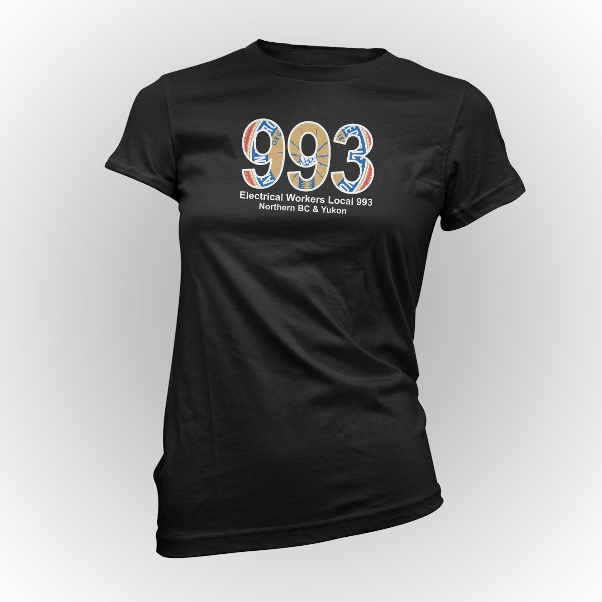 IBEW 993 - Masked Logo Apparel (White)
