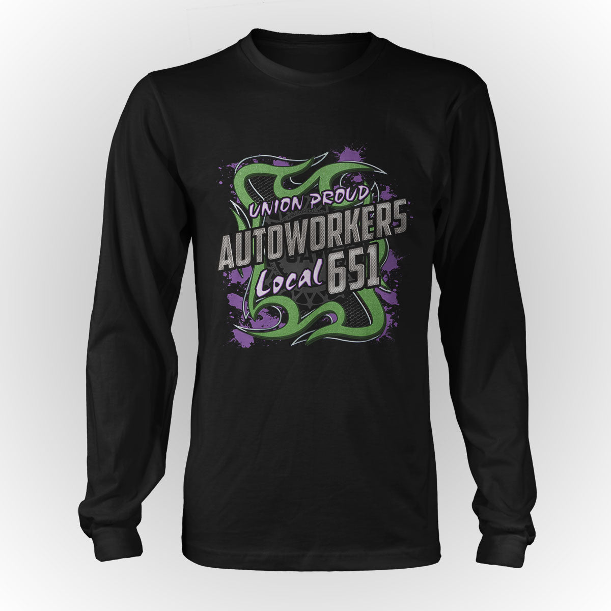 UAW - Green and Purple Metal Design