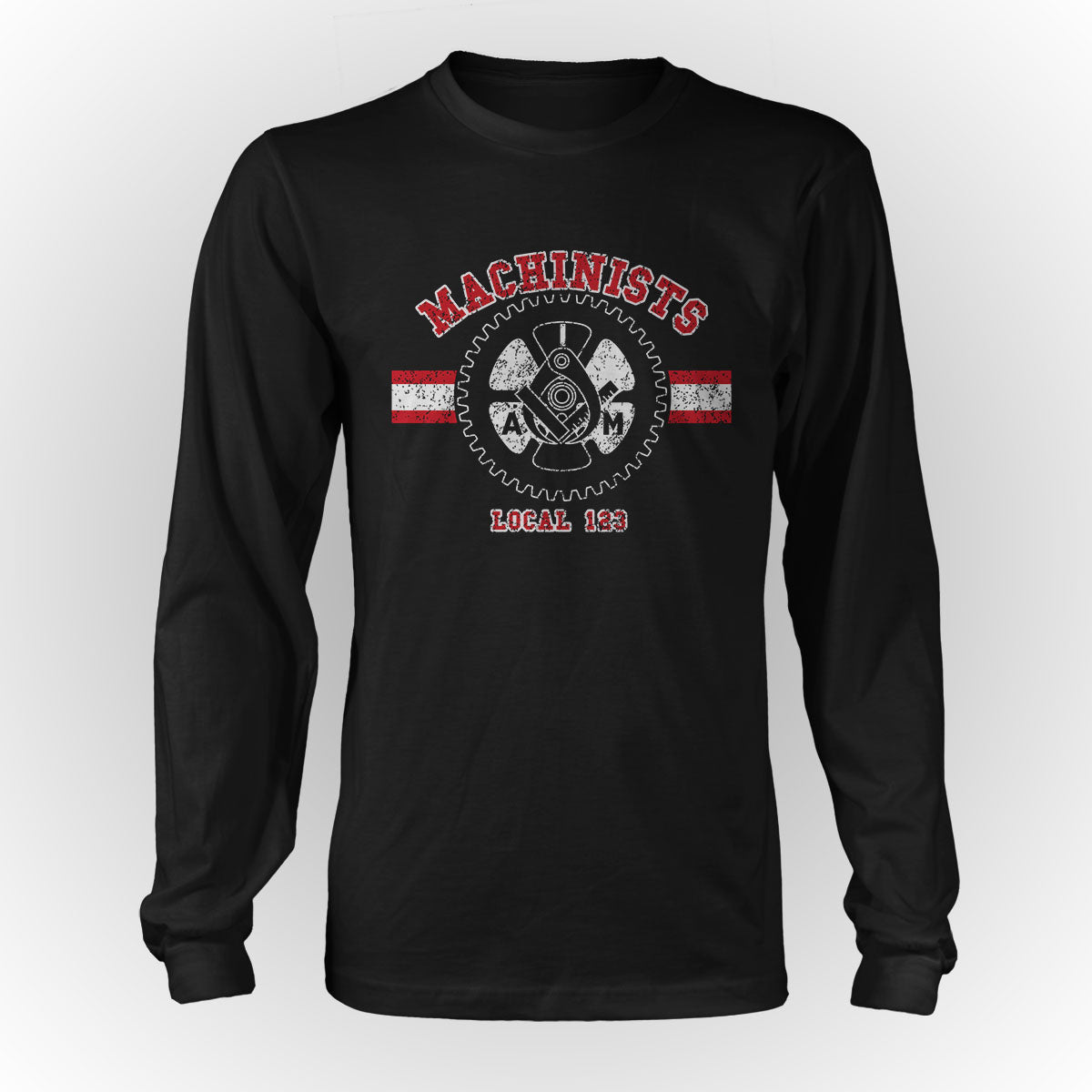 Machinists Collegiate Red & White Apparel
