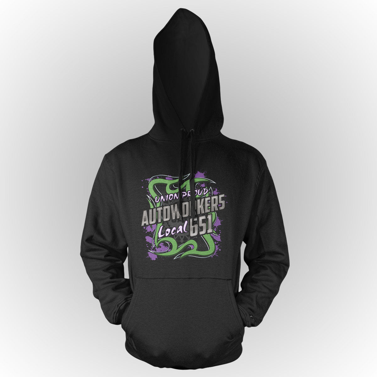 UAW - Green and Purple Metal Design