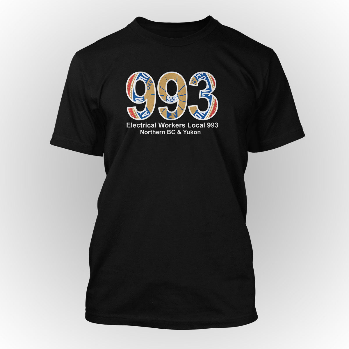IBEW 993 - Masked Logo Apparel (White)