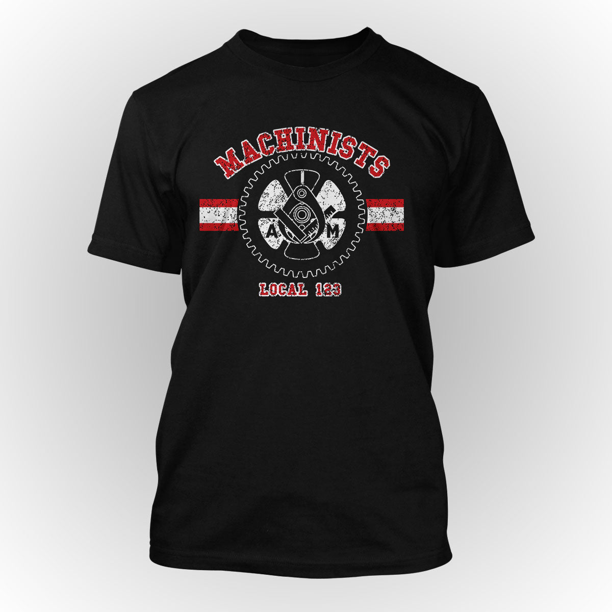 Machinists Collegiate Red & White Apparel