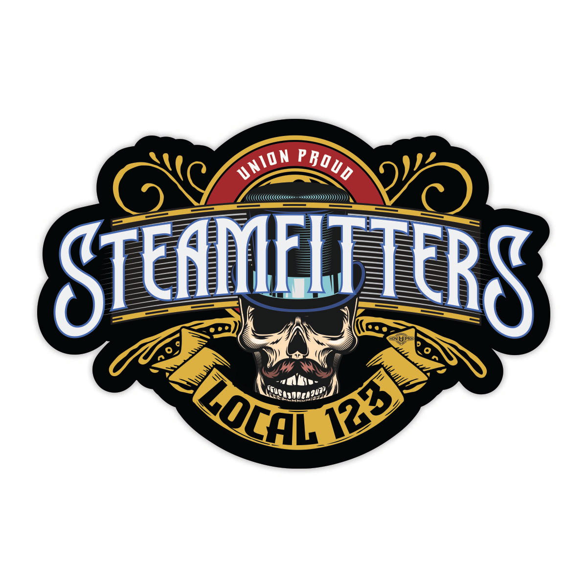 UA - Steamfitters Skull Decal