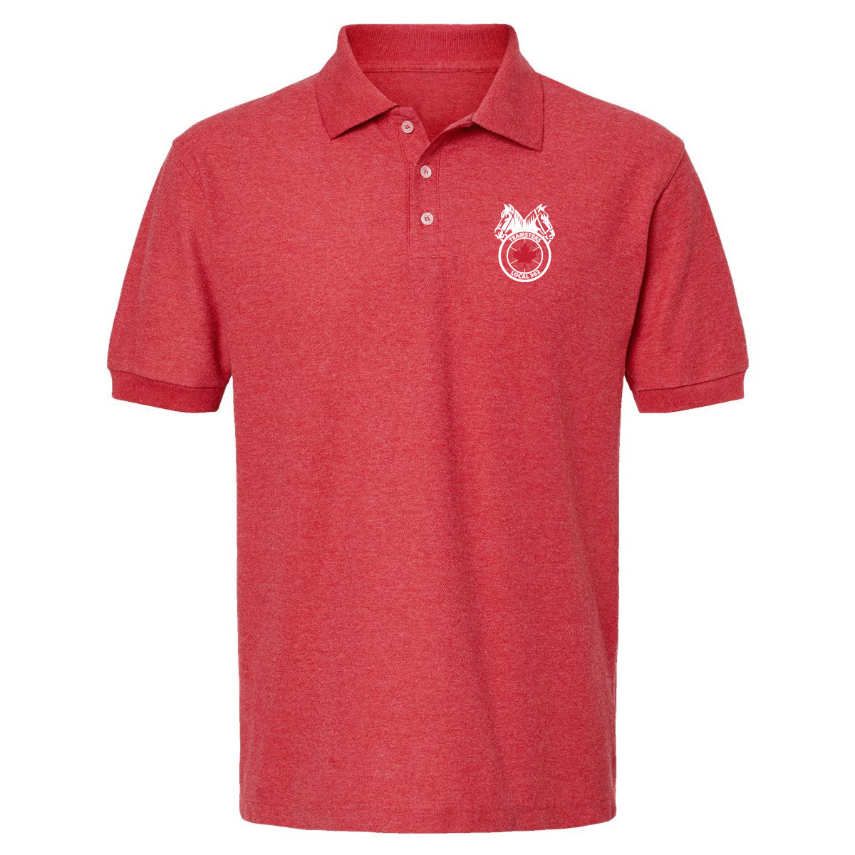 Teamsters 362 Mens Polo - Red & White Logo