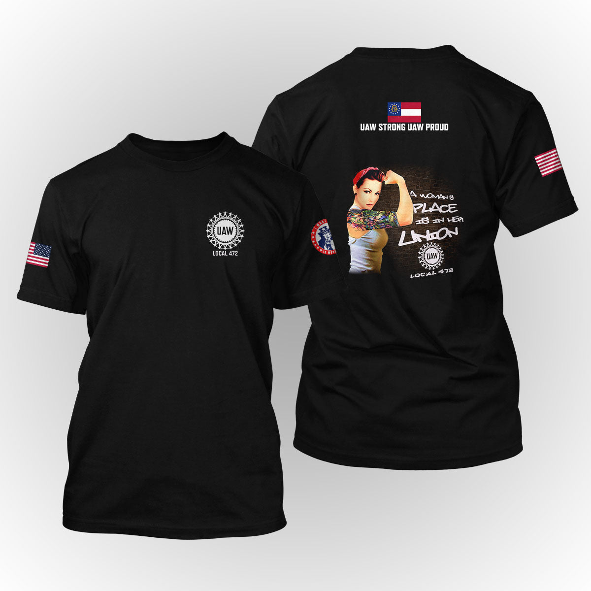 UAW 472 - Modern Rosie Apparel - w/ Left Sleeve Print