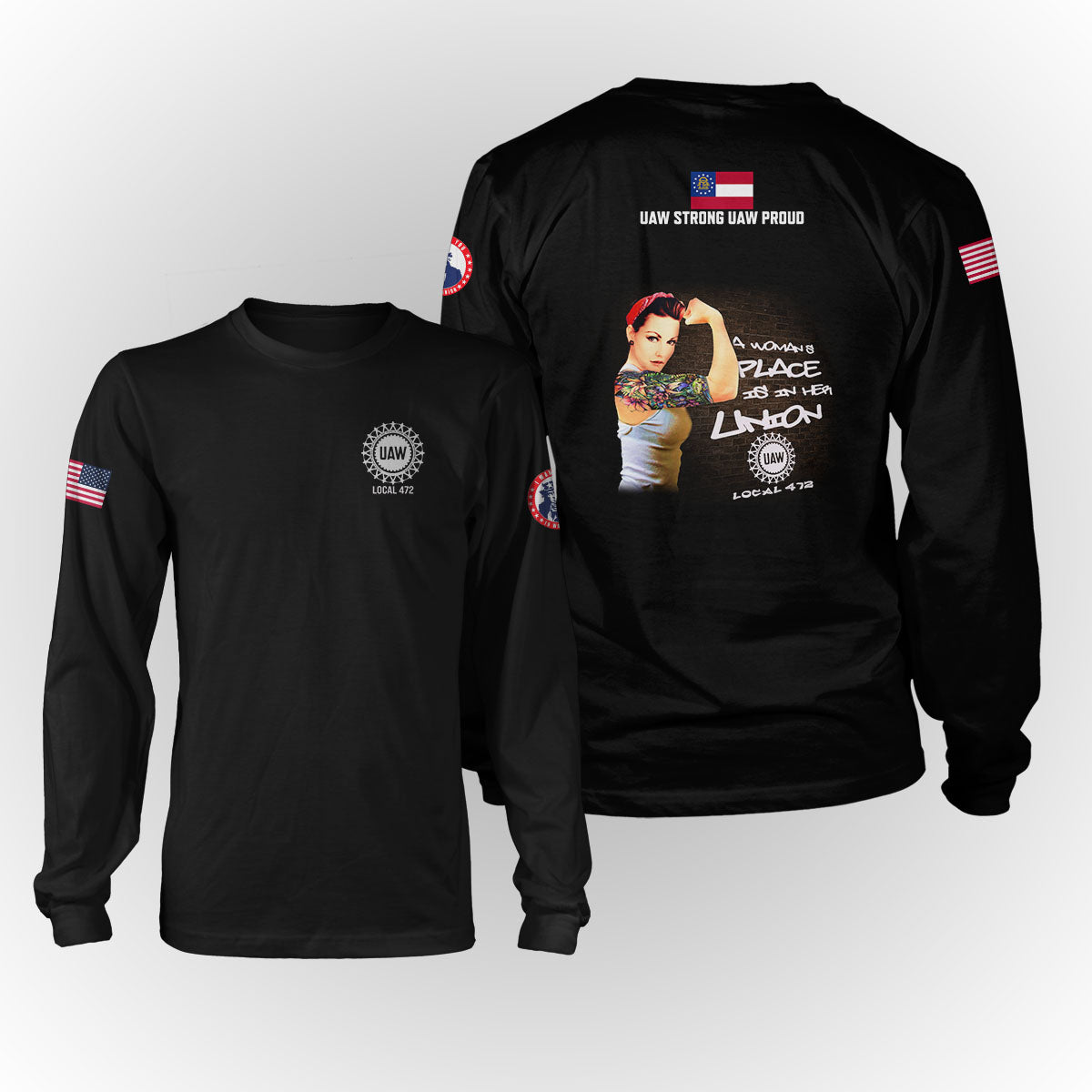 UAW 472 - Modern Rosie Apparel - w/ Left Sleeve Print