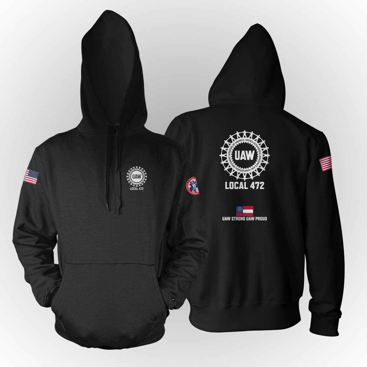 UAW 472 - Basic Logo Flag Apparel /w Left Sleeve