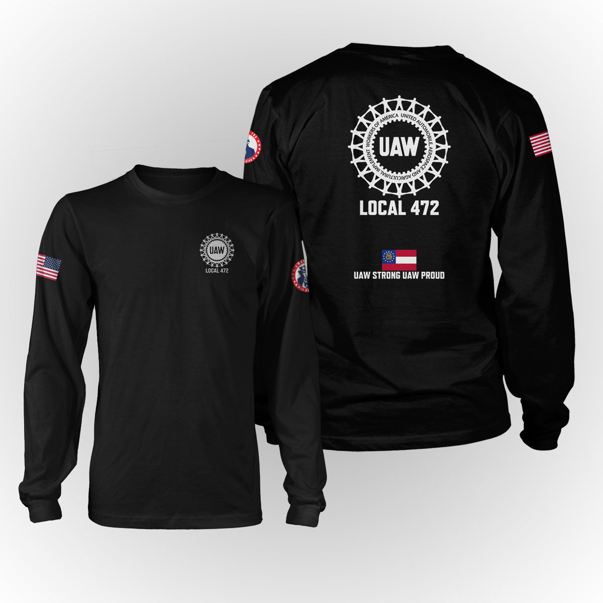 UAW 472 - Basic Logo Flag Apparel /w Left Sleeve