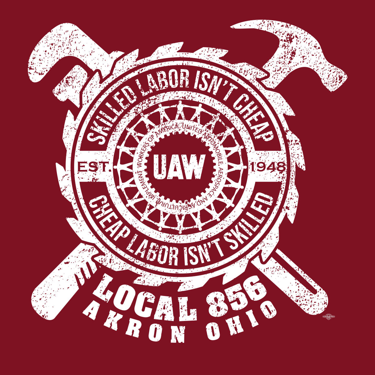 Skilled Trades UAW 856 Apparel - Red