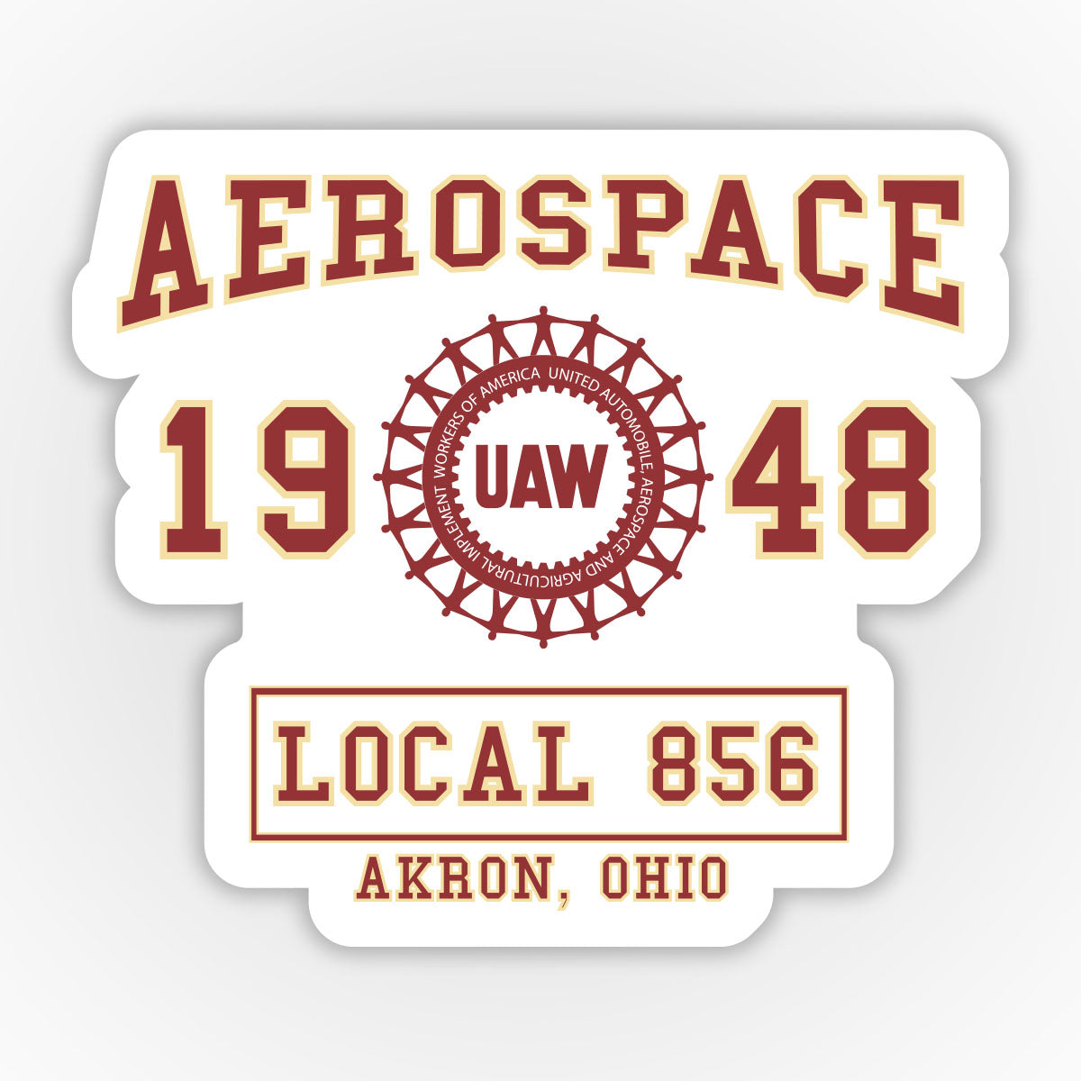 UAW 856 - Collegiate Design Decal