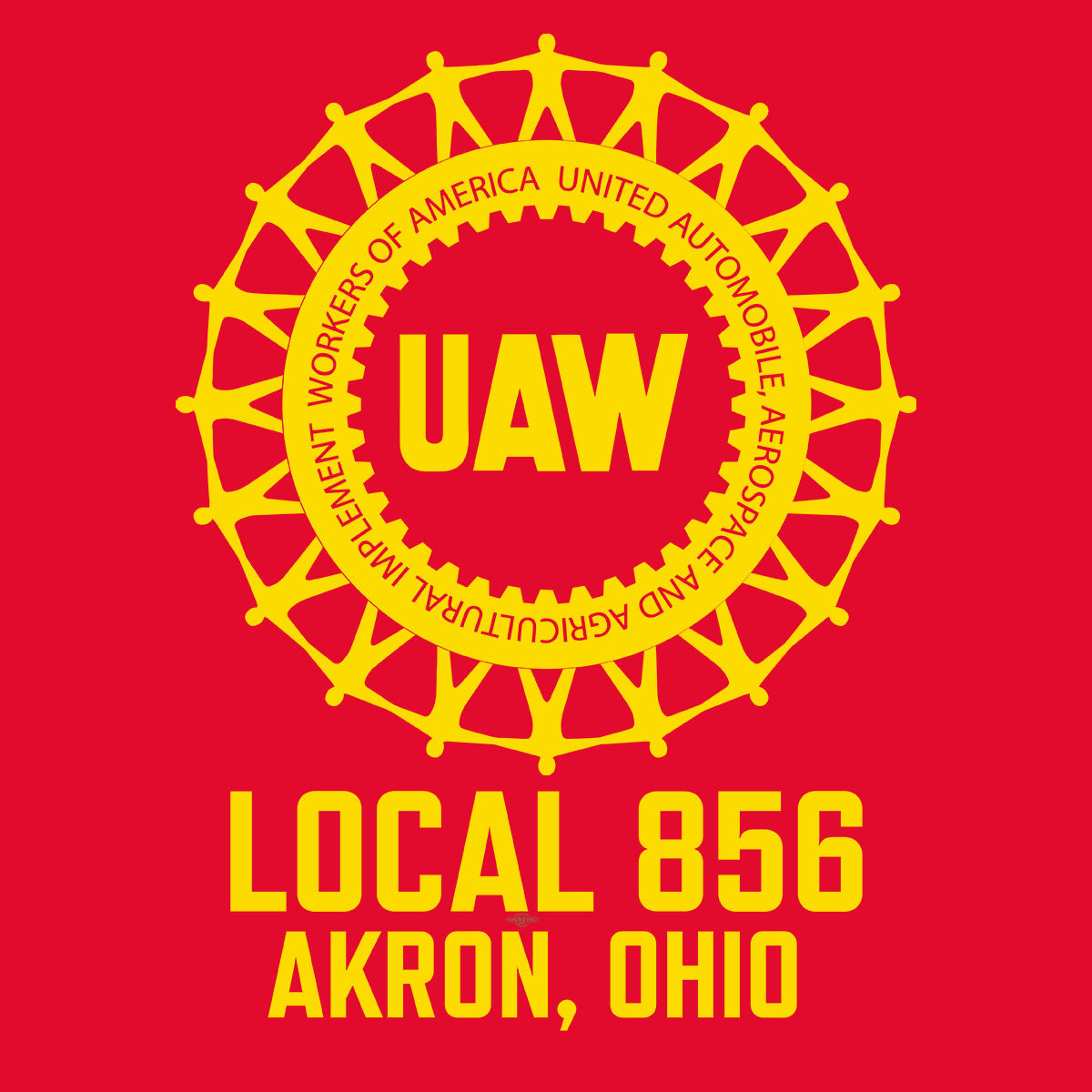Akron Ohio UAW 856 Apparel - Red