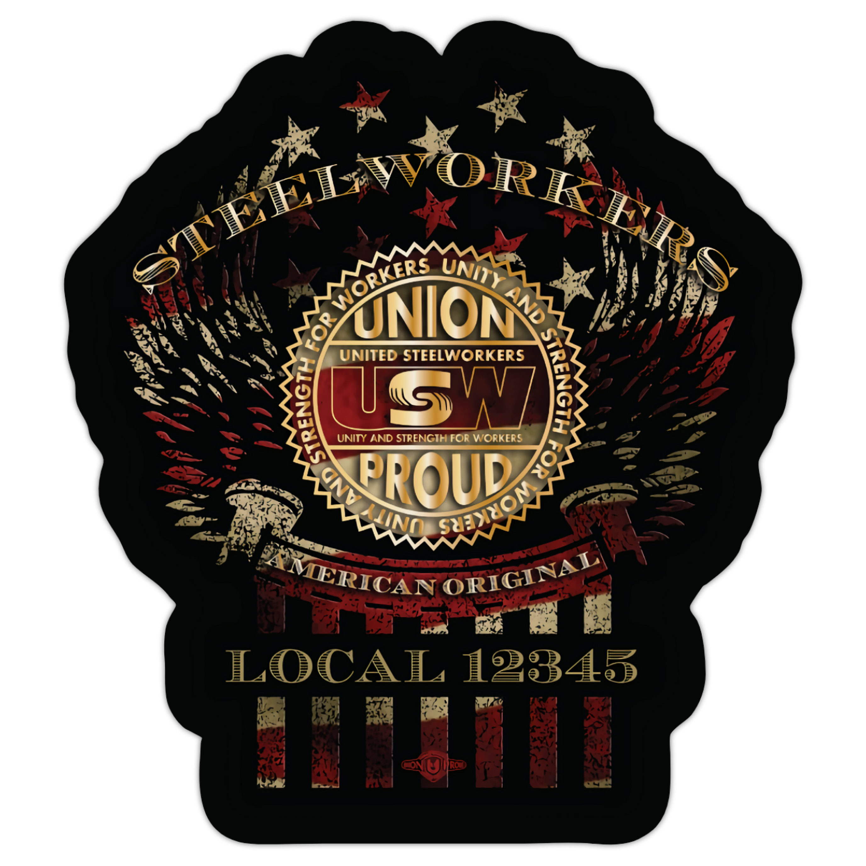 USW Winged Eagle Decal