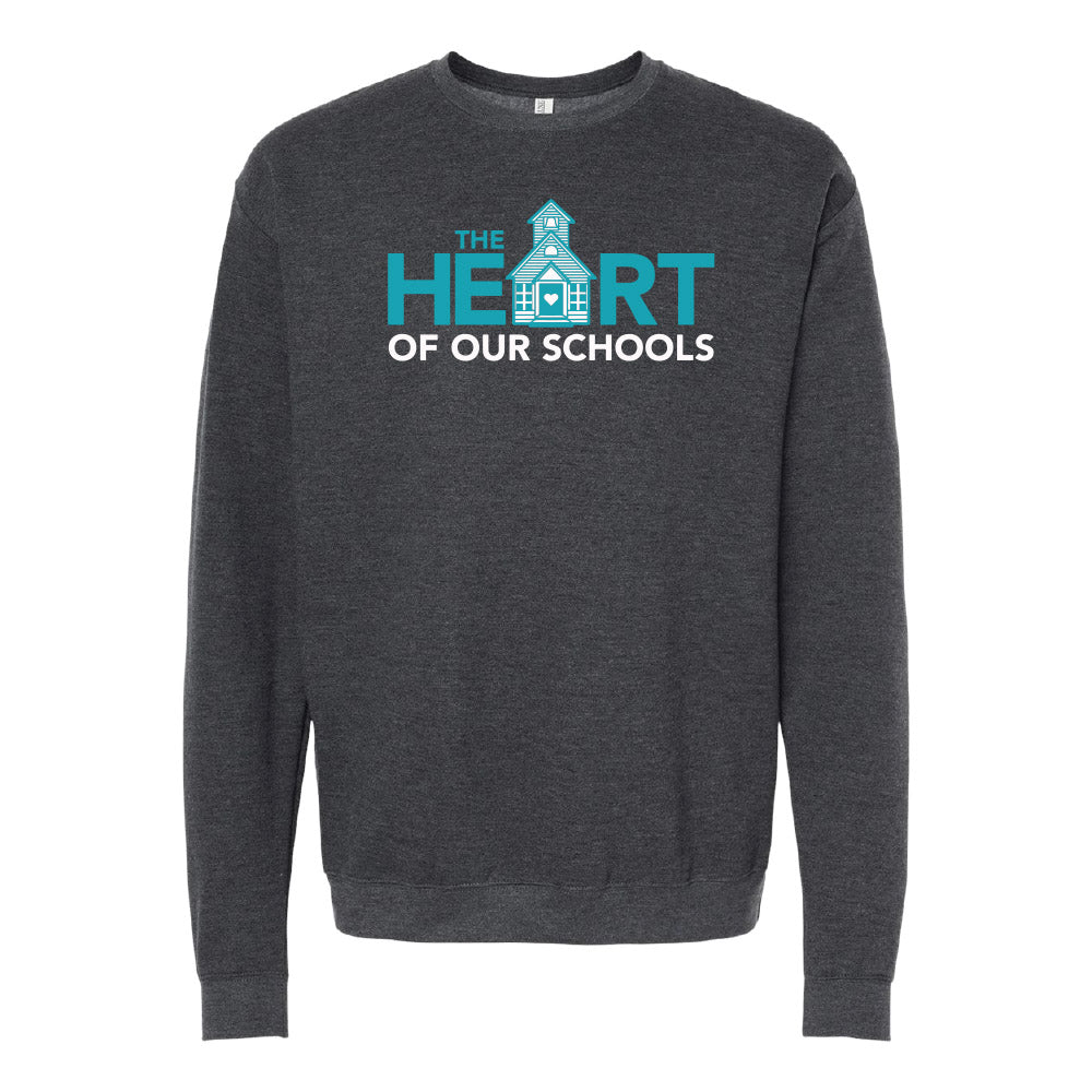 Teal Heart Of Our Schools - Sweatshirt