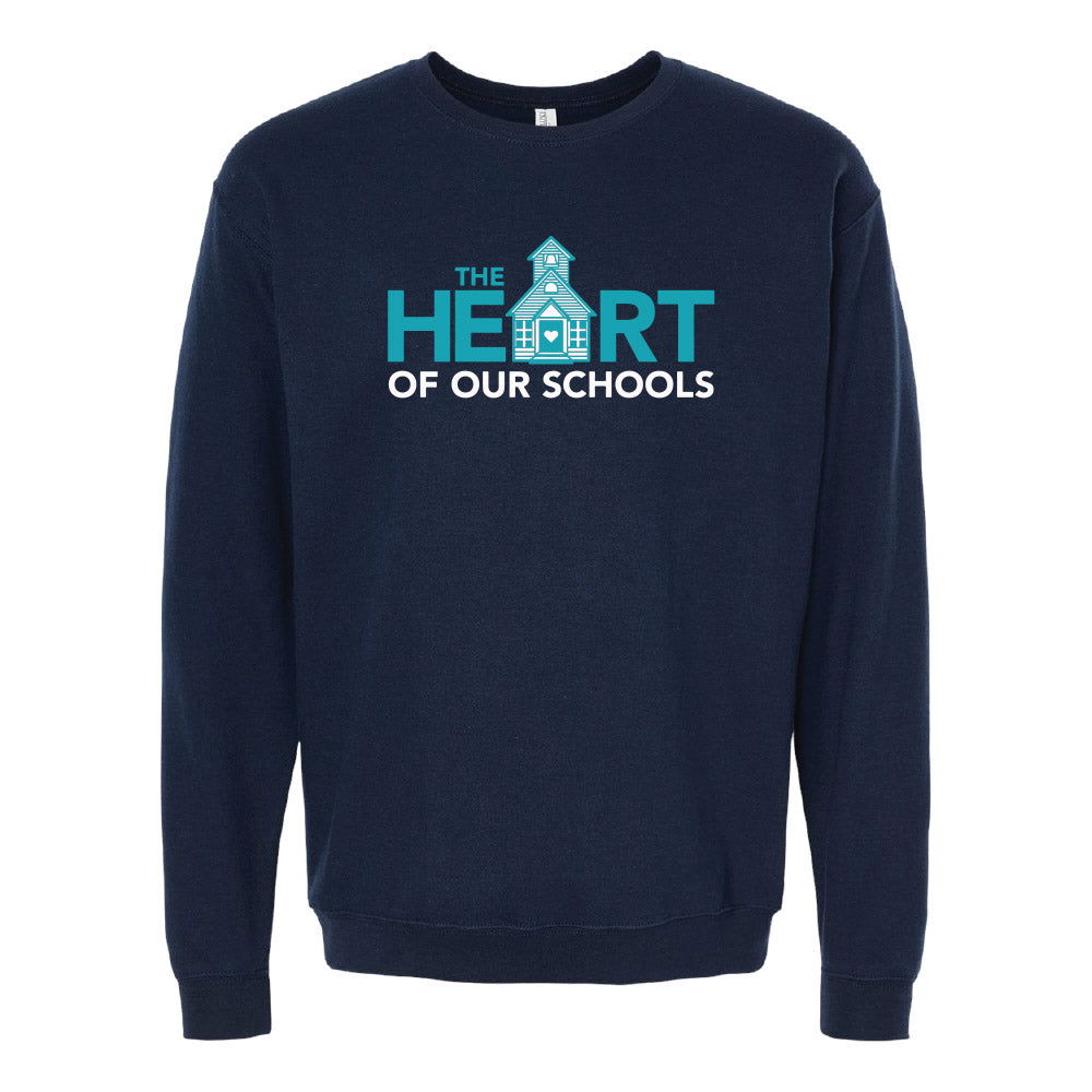 Teal Heart Of Our Schools - Sweatshirt