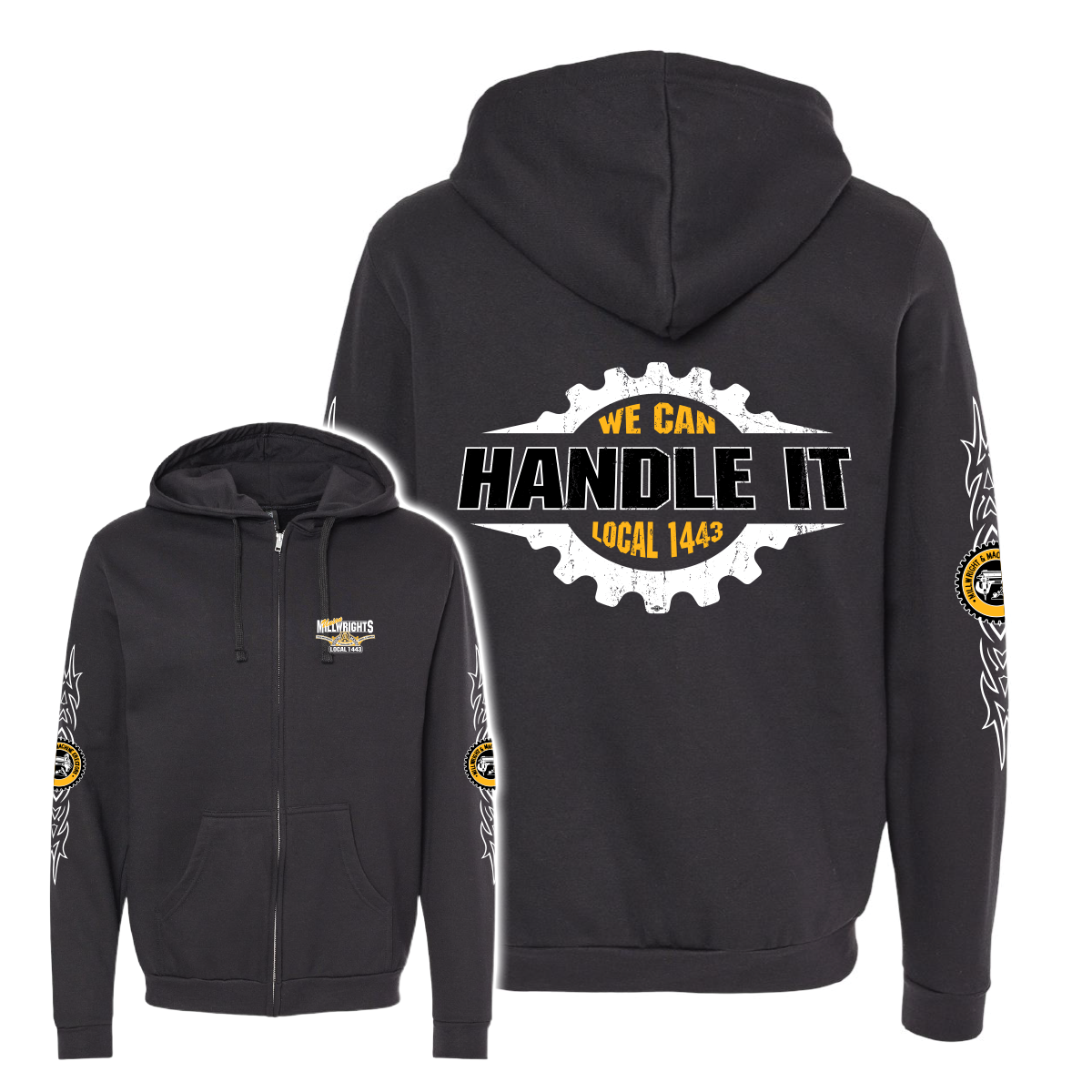 Millwright LU 1443 - Retro Full-Zip Hoodie