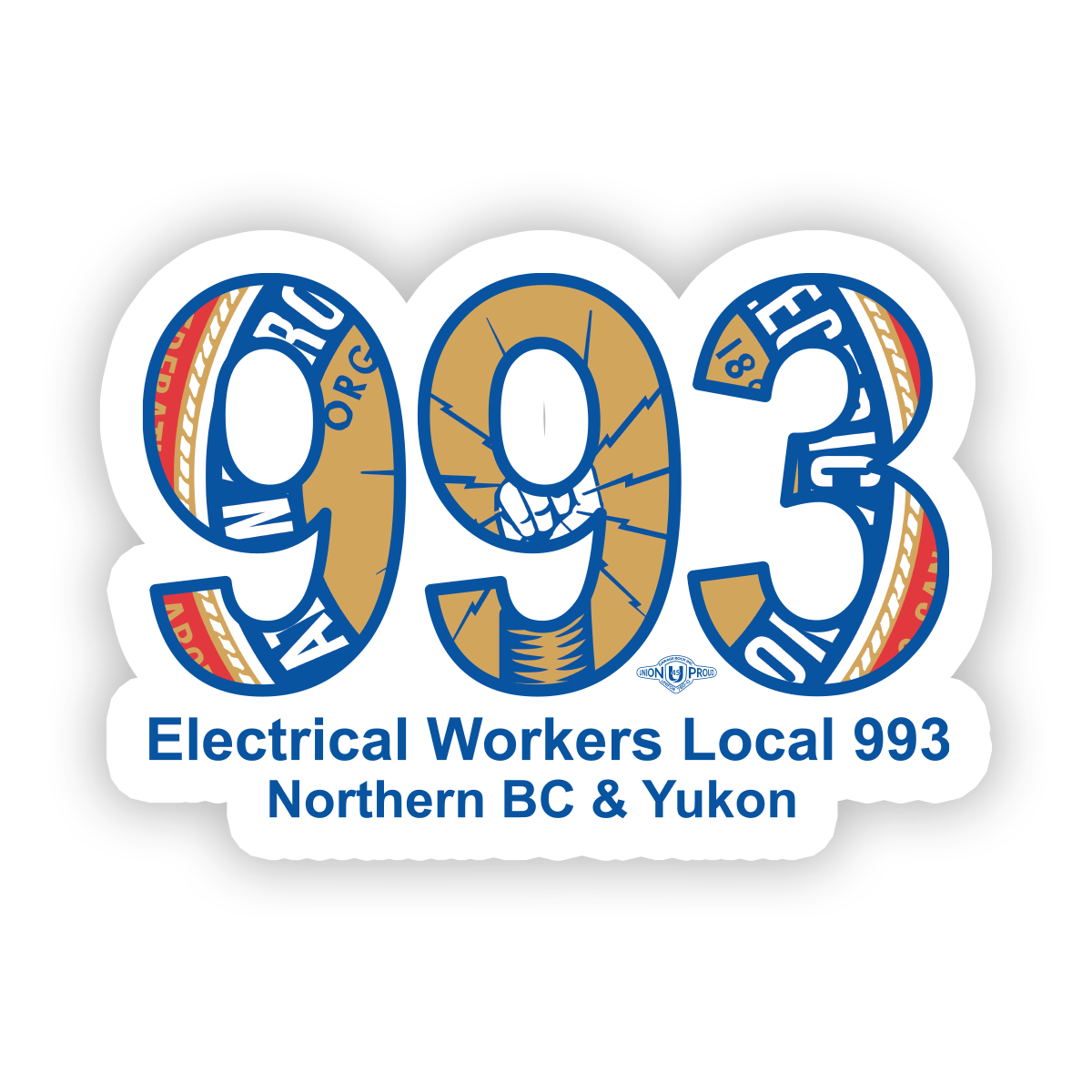 IBEW 993 - Masked Logo (Blue) Decal