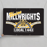 Millwright LU 1443 - Black 4' x 6' Outdoor Grade Vinyl Banner