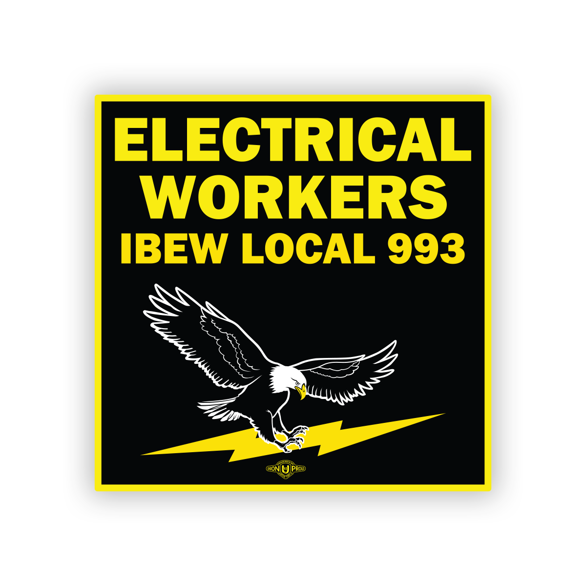 IBEW 993 - Square Eagle Decal