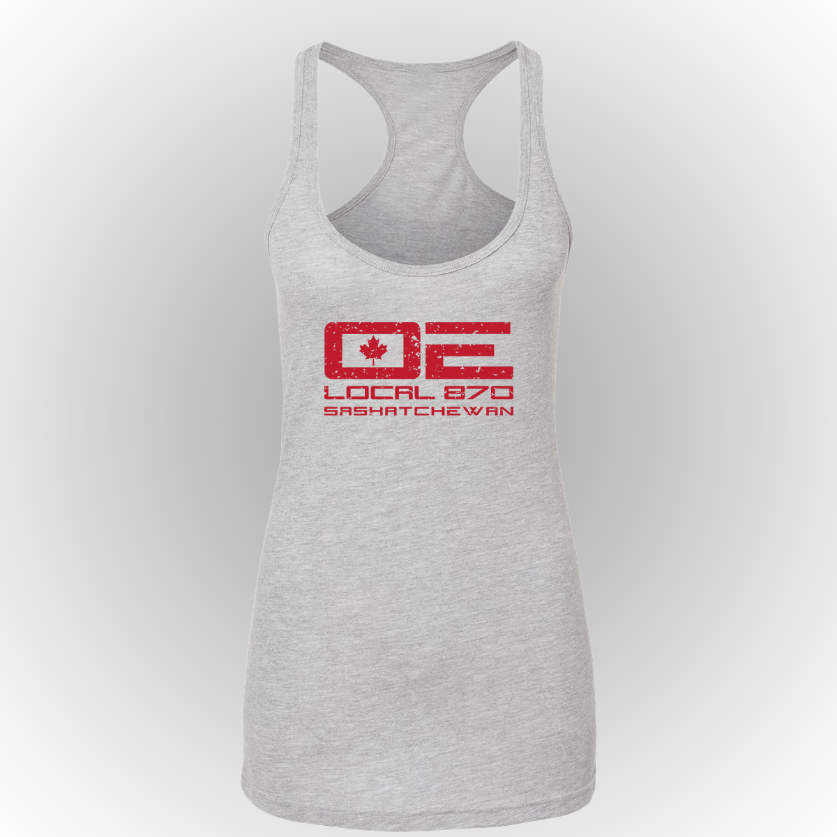 IUOE 870 - Red Logo Tank Top (Heather)