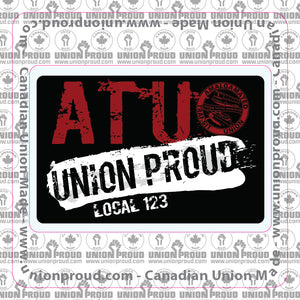 ATU Union Proud Splatter Decal