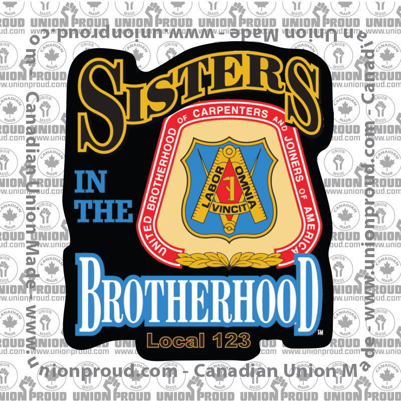 Sisters in the Brotherhood Carpenters Decal