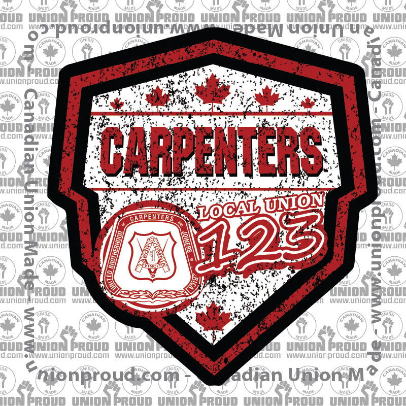 Carpenters Canada Shield Decal