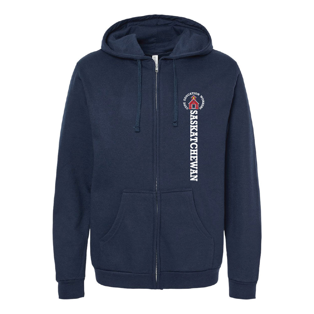 Education Workers Classic Logo Left Chest - Zip Up Hoodie