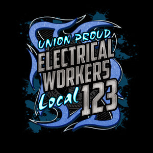 Electrical Workers Blue Metal Decal