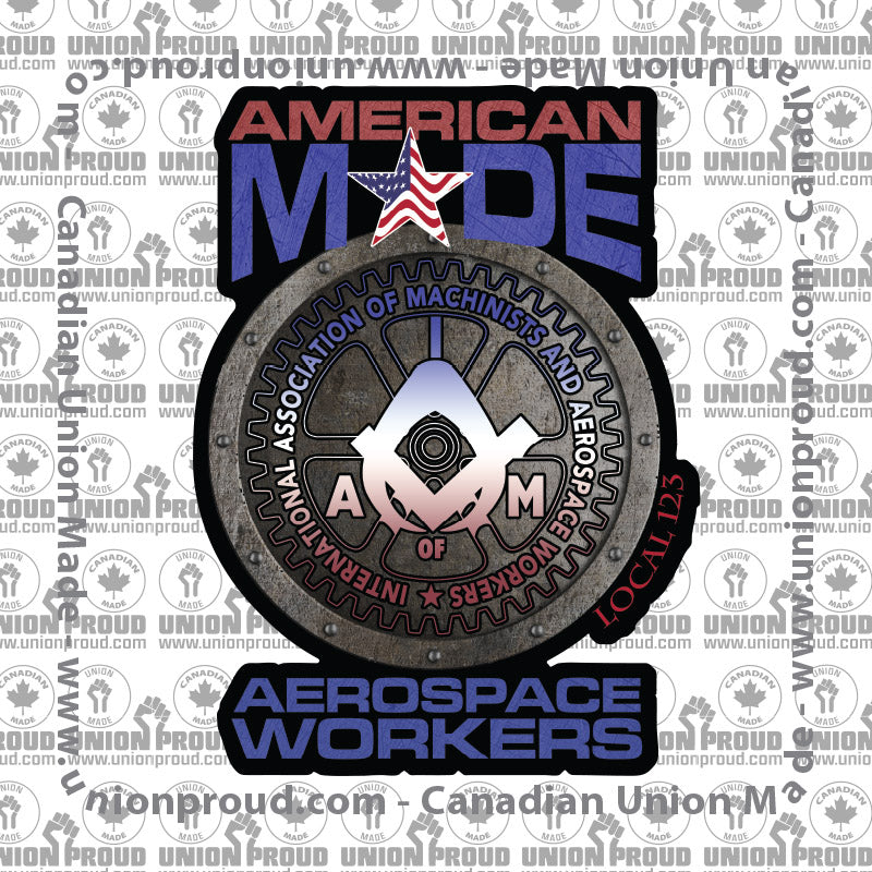 Aerospace Worker Round America Decal