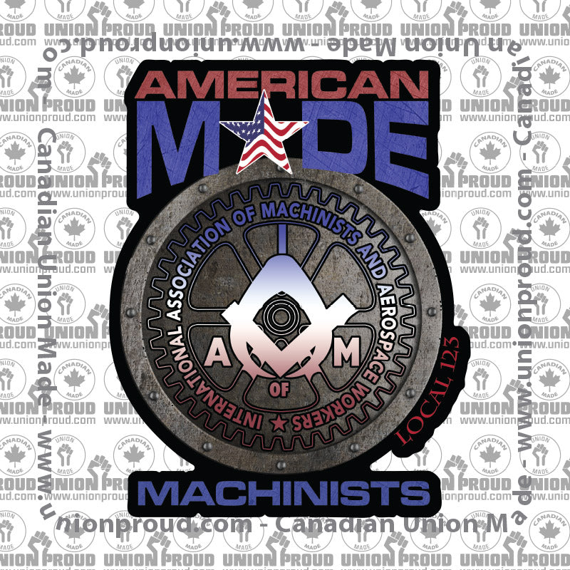 Machinist Round America Decal