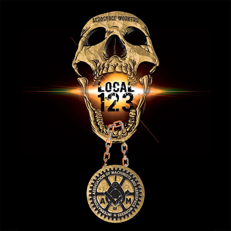 Aerospace Worker Skull Medallion Apparel