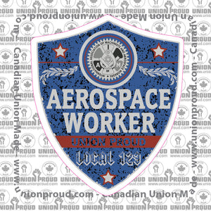 IAM Aerospace Worker Blue Badge Decal
