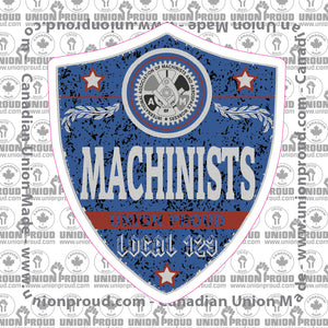IAM Machinist Blue Badge Decal