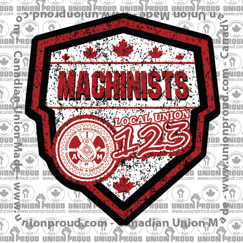 Machinist Canada Shield Decal