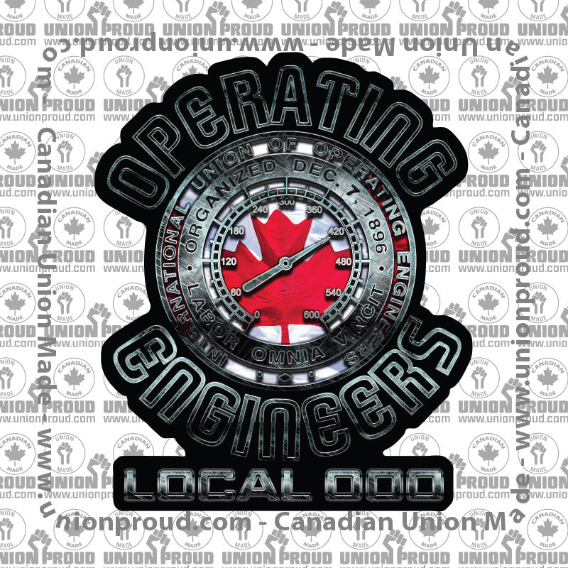 IUOE Canada Scraped Metal Decal