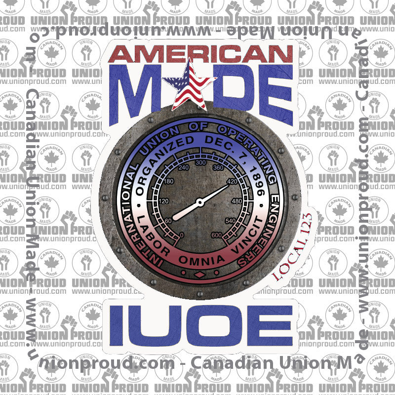 IUOE Round America Decal