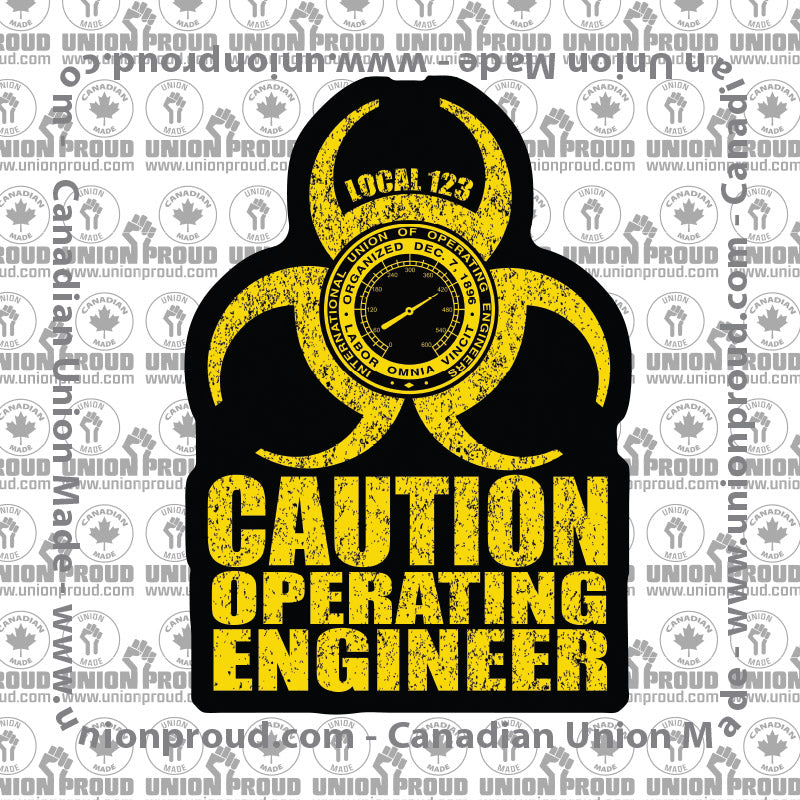 Operating Engineers Biohazard Union Decal